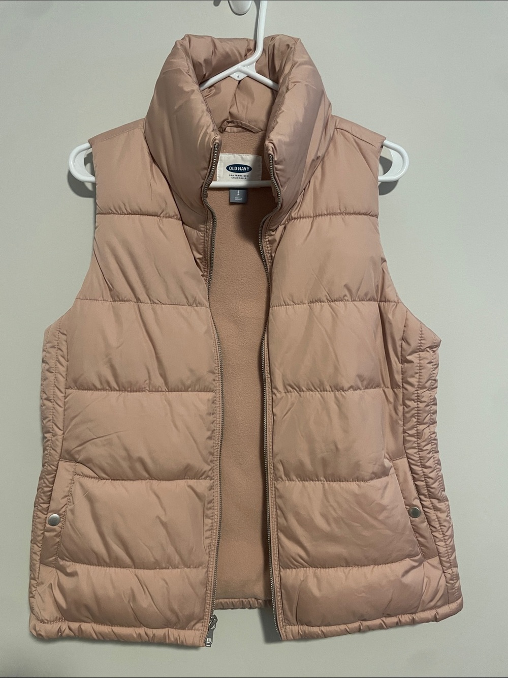 Old Navy Rose-Tan Quilted Puffer Vest